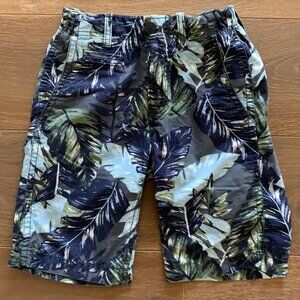 GapKids Palm Print Shorts Boys Sz 10 Slim
